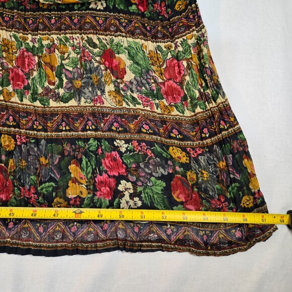 VINTAGE Semi-Sheer Festival Boho Full Peasant Silhouette Skirt OVERSIZED Size M. - Picture 17 of 17